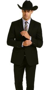 Designer Men's 2 buttons fully lined slim fit Black suits