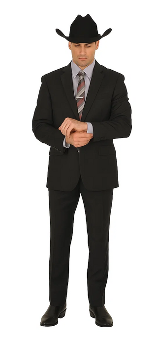 Designer Men's 2 buttons fully lined slim fit Black suits