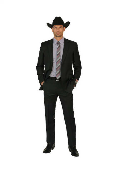 Designer Men's 2 buttons fully lined slim fit Black suits