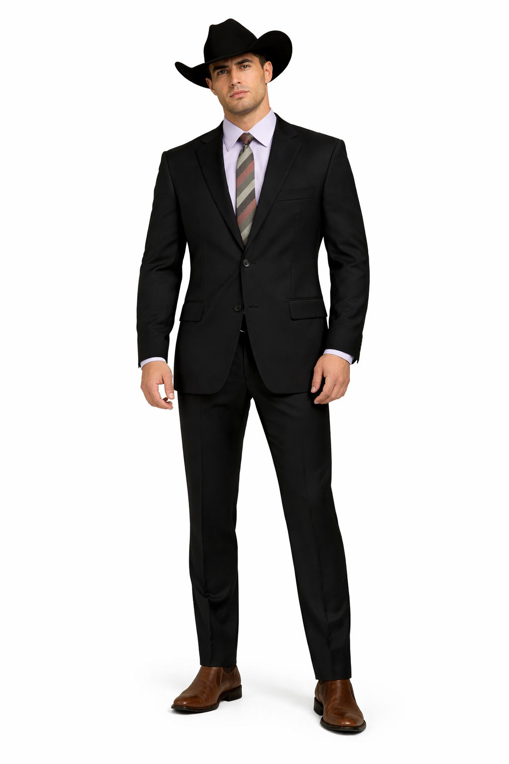 Designer Men's 2 buttons fully lined slim fit Black suits