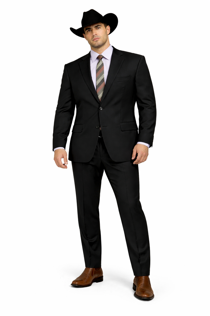 Designer Men's 2 buttons fully lined slim fit Black suits