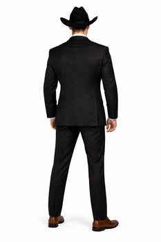 Designer Men's 2 buttons fully lined slim fit Black suits