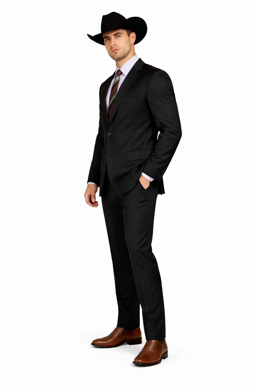 Designer Men's 2 buttons fully lined slim fit Black suits