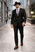 Designer Men's 2 buttons fully lined slim fit Black suits