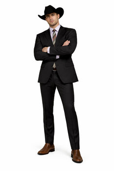 Designer Men's 2 buttons fully lined slim fit Black suits