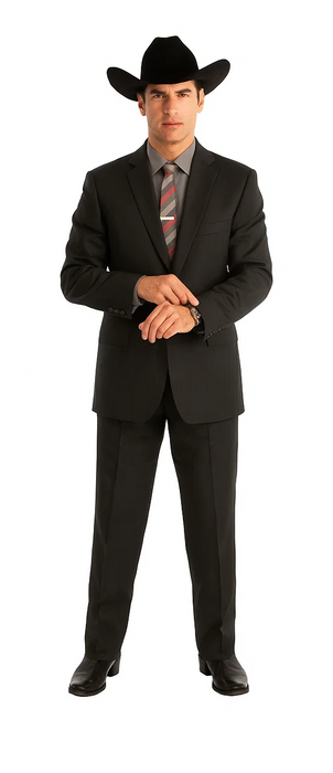 Designer Men's 2 buttons fully lined slim fit charcoal suit