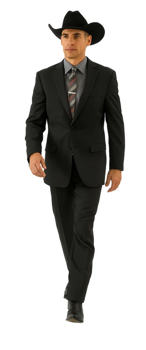 Designer Men's 2 buttons fully lined slim fit charcoal suit