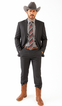 Designer Men's 2 buttons fully lined slim fit charcoal suit - Image 8