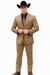 Designer Men's 2 buttons fully lined slim fit Khaki suit