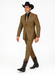 Designer Men's 2 buttons fully lined slim fit Khaki suit