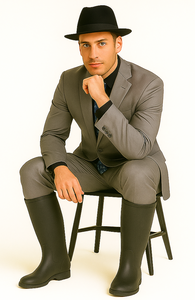 Designer Men's 2 buttons fully lined slim fit Gray suit