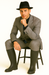 Designer Men's 2 buttons fully lined slim fit Gray suit