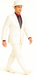 Designer Suit - Mens Suit Modern Fit 2 Buttons Notch Side Vented in White