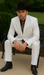 Designer Suit - Mens Suit Modern Fit 2 Buttons Notch Side Vented in White