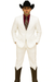 Designer Suit - Mens Suit Modern Fit 2 Buttons Notch Side Vented in White