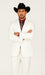 Designer Suit - Mens Suit Modern Fit 2 Buttons Notch Side Vented in White