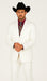Designer Suit - Mens Suit Modern Fit 2 Buttons Notch Side Vented in White