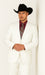Designer Suit - Mens Suit Modern Fit 2 Buttons Notch Side Vented in White