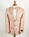 Mens 2 Button Light Pink & Gold Foil Floral Paisley Prom & Wedding Blazer