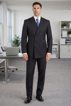 Double-Breast Suit, Black, Navy or Gray Colors by Giorgio Fiorelli - Image 8