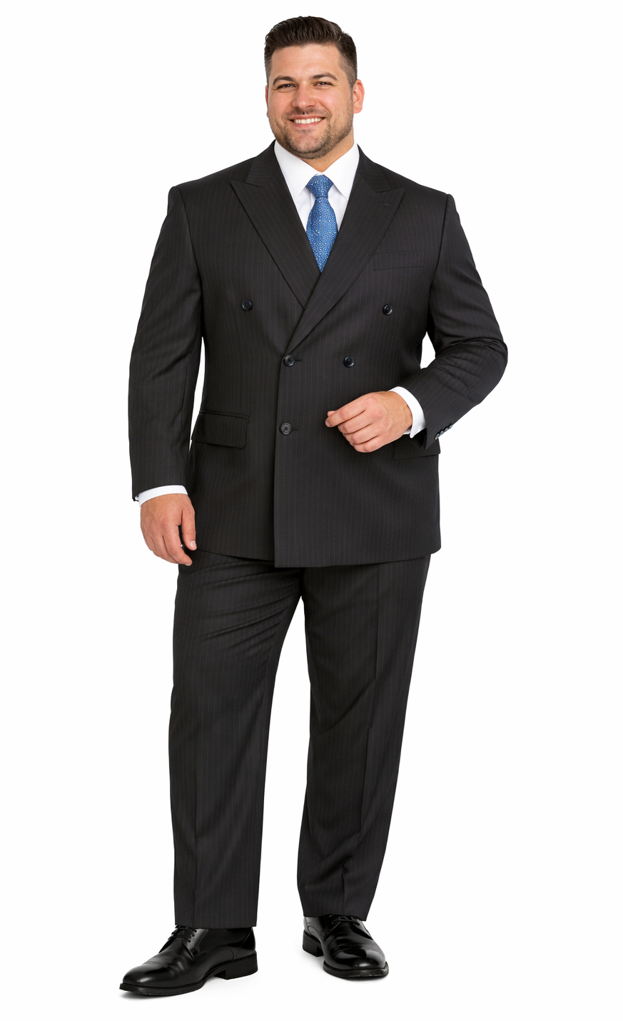 Double-Breast Suit, Black, Navy or Gray Colors by Giorgio Fiorelli - Image 7