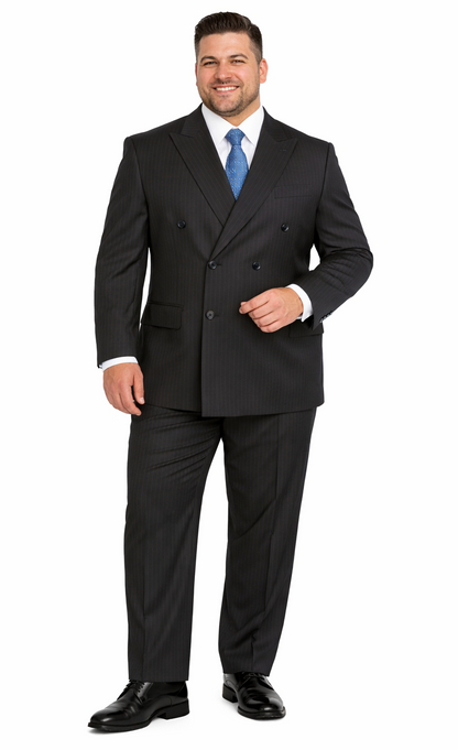 Double-Breast Suit, Black, Navy or Gray Colors by Giorgio Fiorelli - Image 7