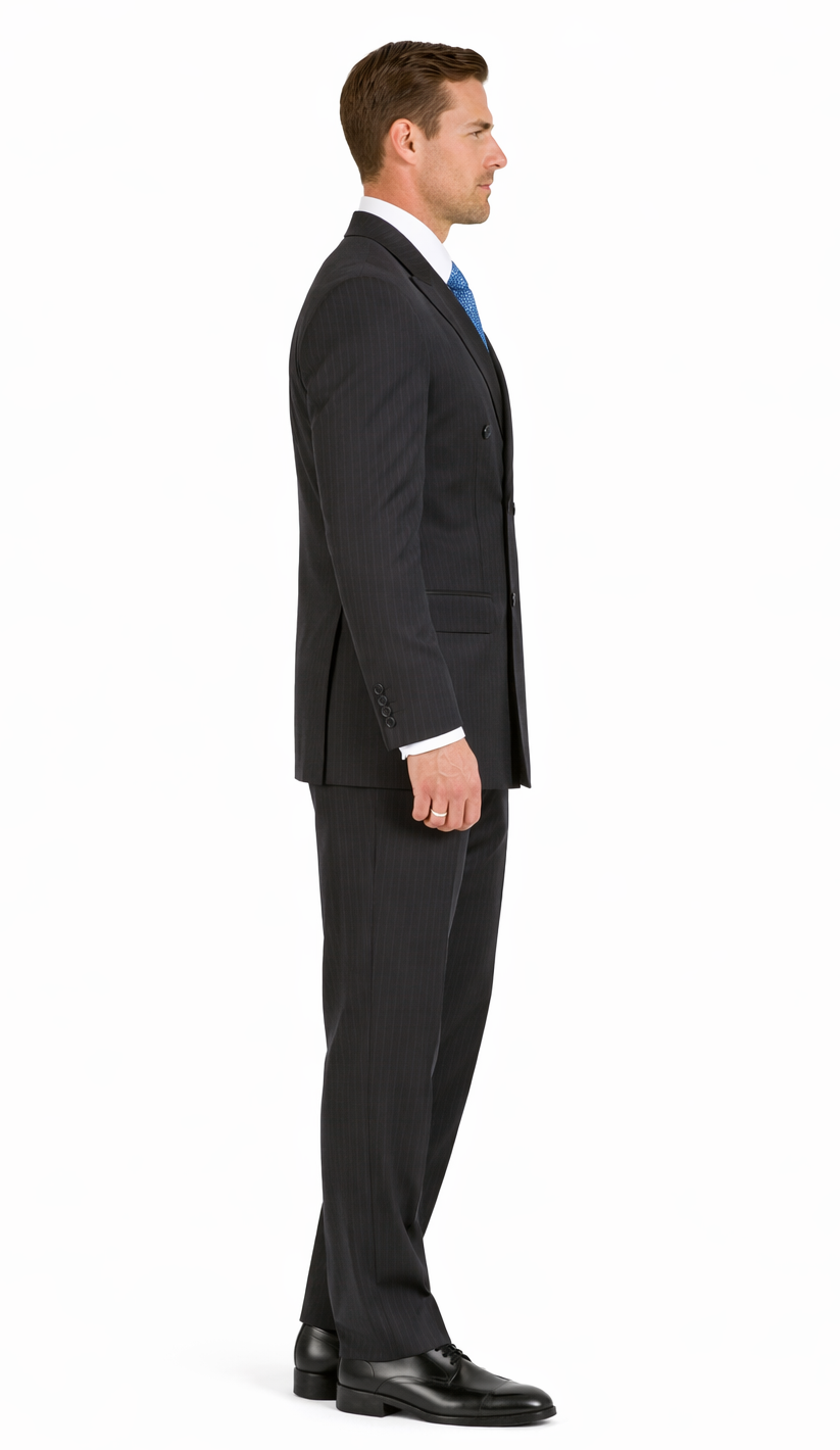 Double-Breast Suit, Black, Navy or Gray Colors by Giorgio Fiorelli - Image 5