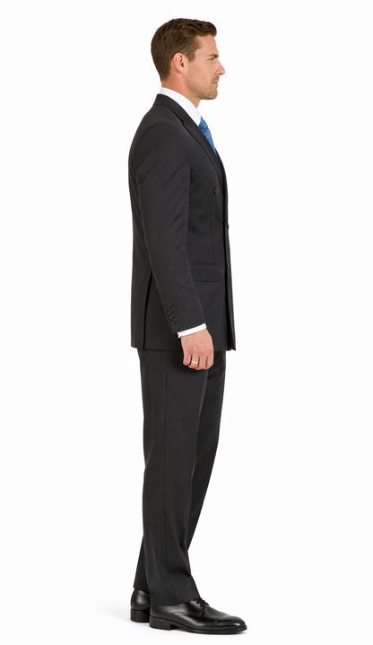 Double-Breast Suit, Black, Navy or Gray Colors by Giorgio Fiorelli - Image 5