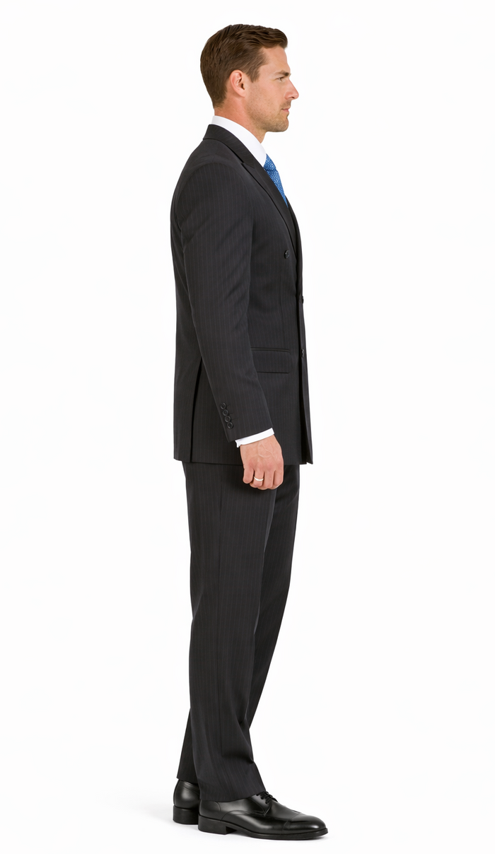 Double-Breast Suit, Black, Navy or Gray Colors by Giorgio Fiorelli - Image 5