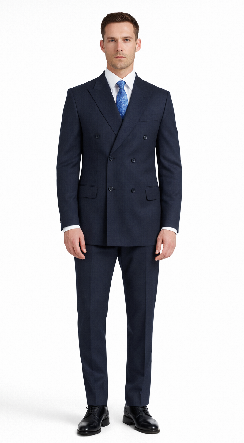 Double-Breast Suit, Black, Navy or Gray Colors by Giorgio Fiorelli - Image 2