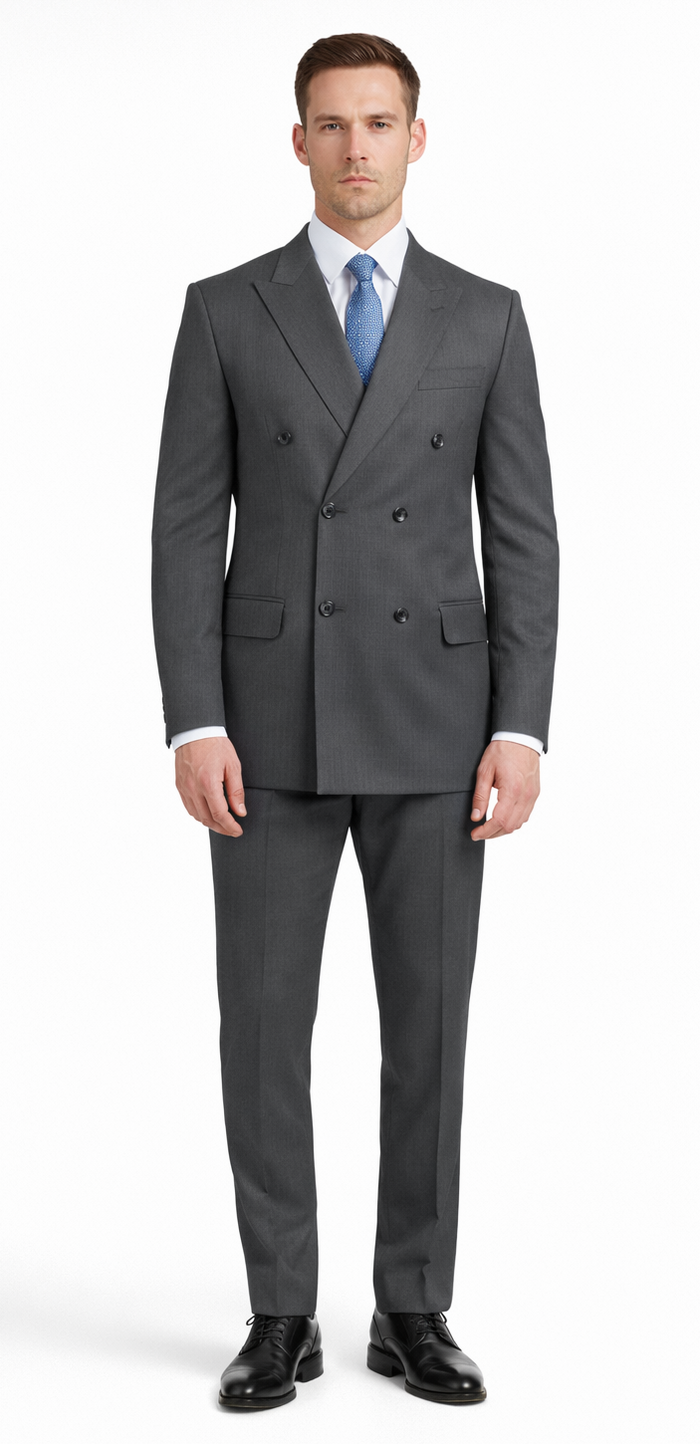 Double-Breast Suit, Black, Navy or Gray Colors by Giorgio Fiorelli - Image 3
