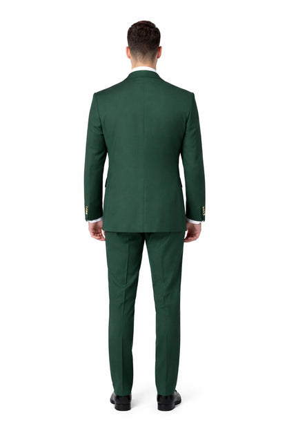 Double Breasted Slim Fit Suit 2 on 6 Modern Formal Ensemble ROSSI MAN Milano RM1190 - Image 2