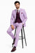 Statement Mens Modern Fit 3 Piece 100% Super 200s Wool Classic Windowpane Suit – Double Breasted Vest