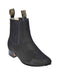 Los Altos Boots Chelsea Charro Botin Black Short Ankle Deer Leather Boot ~ botines para hombre For Men - Short Cowboy - Western Ankle Boots