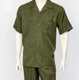 Dreams Mens Olive Short Sleeve Walking Suit Daytona 256-04