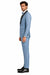Dusty Blue Suit Color Tuxedo Shawl Collar Vested 3PC Mens Suit Slim Fit Jacket + Pants + Vest