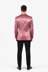 Men's ( Rose Gold - Dusty Rose ) - Blush Dark Pink  tuxedo Blazer Dinner Jacket