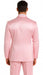 Men's Dusty Rose Satin Shiny Metallic Flashy with Sheen 3 Piece Skinny Fit Tazzio Suit with Peak Lapel Jacket