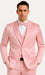 Men's Dusty Rose Satin Shiny Metallic Flashy with Sheen 3 Piece Skinny Fit Tazzio Suit with Peak Lapel Jacket