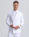 Men's Double Breasted Summer Seersucker Suit in White Pinstripe by Alberto Nardoni