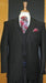Men's High Fashion 100% Wool Silver Grey Extra Long Suits Flat Front Pants