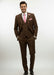 Effetti Suit Designer - 2 button Notch Lapel slim fit EF2N+V-8129 Light Brown Mocca Cappuccino