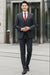 Mens Giovanni Testi Charcoal 3 Piece Suit   – 2 Button Closure, Classic Notch Lapel, Flex Waist Pants