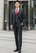 Mens Giovanni Testi Charcoal 3 Piece Suit   – 2 Button Closure, Classic Notch Lapel, Flex Waist Pants