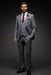 Mens Giovanni Testi 3 Piece Suit in Light Grey – Notch Lapel Blazer, Matching Vest & Flex Waist Dress Pants