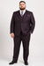 Mens 2 Button Modern Fit Vested Wool Suit in Eggplant