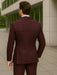 Wool Suit - Italian Made Business Suit by Statement Men's 3 Piece 100% Wool Modern Fit Suit - V-Neck Double Breasted Vest