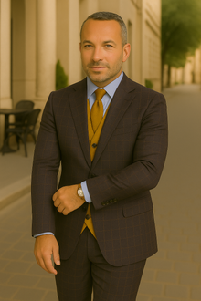 Wool Suit - Italian Made Business Suit by Statement Men's 3 Piece 100% Wool Modern Fit Suit - Bold Scoop Vest