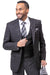 "EJ Samuel - Black Paisley Vested Mens Suit: Sharp Fashion for All Occasions"