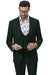 EJ Samuel Hunter Green 2-Button Suit with Double Breasted Vest